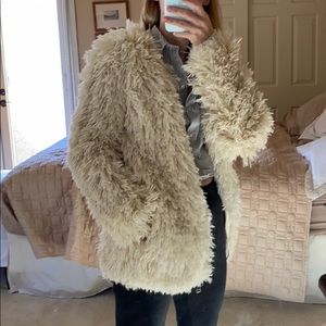 Haute Hippie teddy sweater jacket